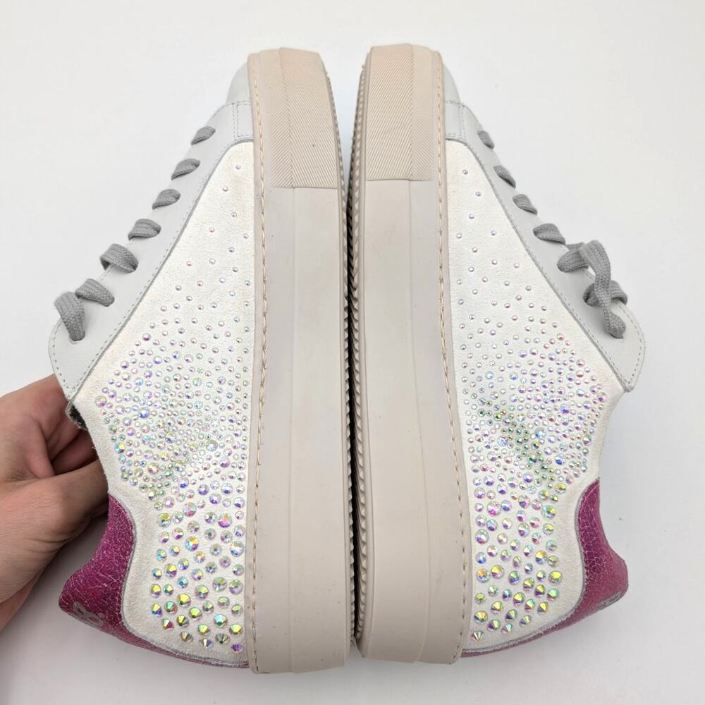 P448 Thea Platform Sneaker Shoes Lace-Up Women's White Size US8.5 EU39 - Picture 5 of 12